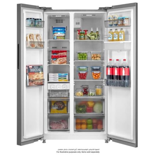 d733718d-f19a-40db-b2d3-a708bf70a3c7 Midea Freestanding Side by Side Refrigerator W/Water Dispenser, DRS704FIE02AE (704 L, Silver)